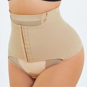 Mesh Shaping Thong Breathable F Buckle Tummy Control Panties Underwea Shapewear